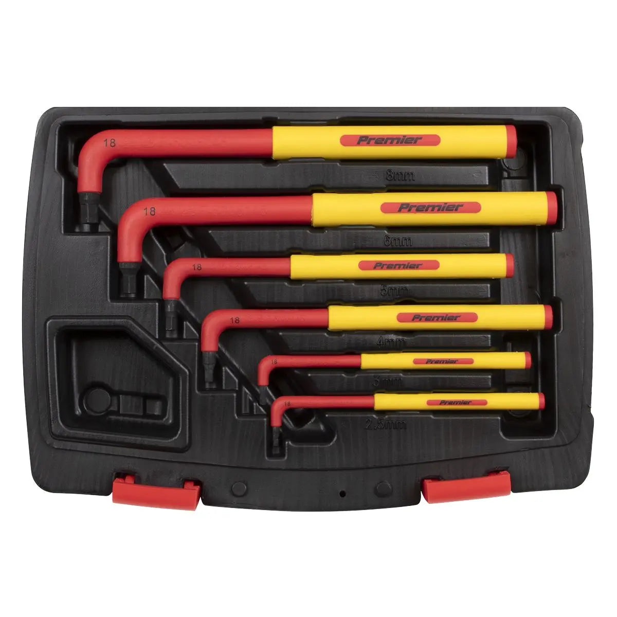 Sealey Premier Hex Key Set 6pc Extra-Long VDE