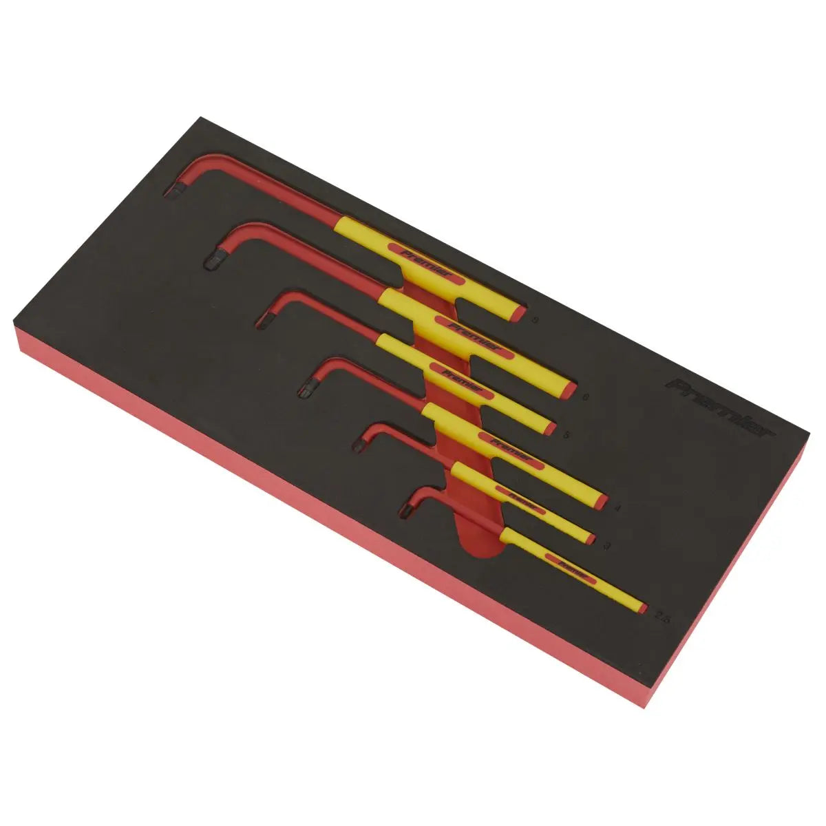 Sealey Premier Hex Key Set with Tool Tray 6pc - VDE Approved  White Rose Tools