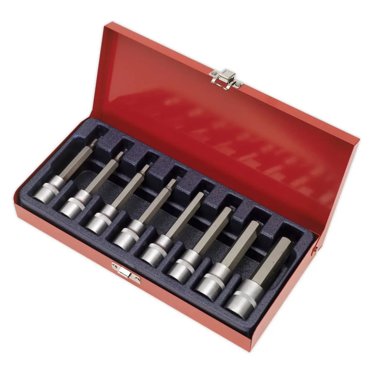 Sealey Premier Hex Socket Bit Set 8pc 1/2"Sq Drive Metric