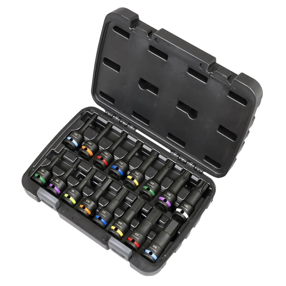 Sealey Premier Hex & TRX-Star* Impact Socket Bit Set 1/2"Sq Drive 16pc White Rose Tools