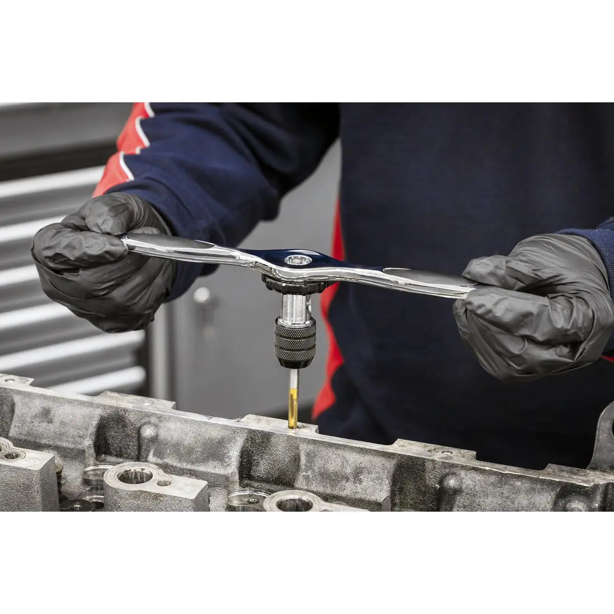 Sealey Premier Hexagonal Tap & Die Set 26pc Hexagonal - SAE/Imperial - Titanium Coated White Rose Tools