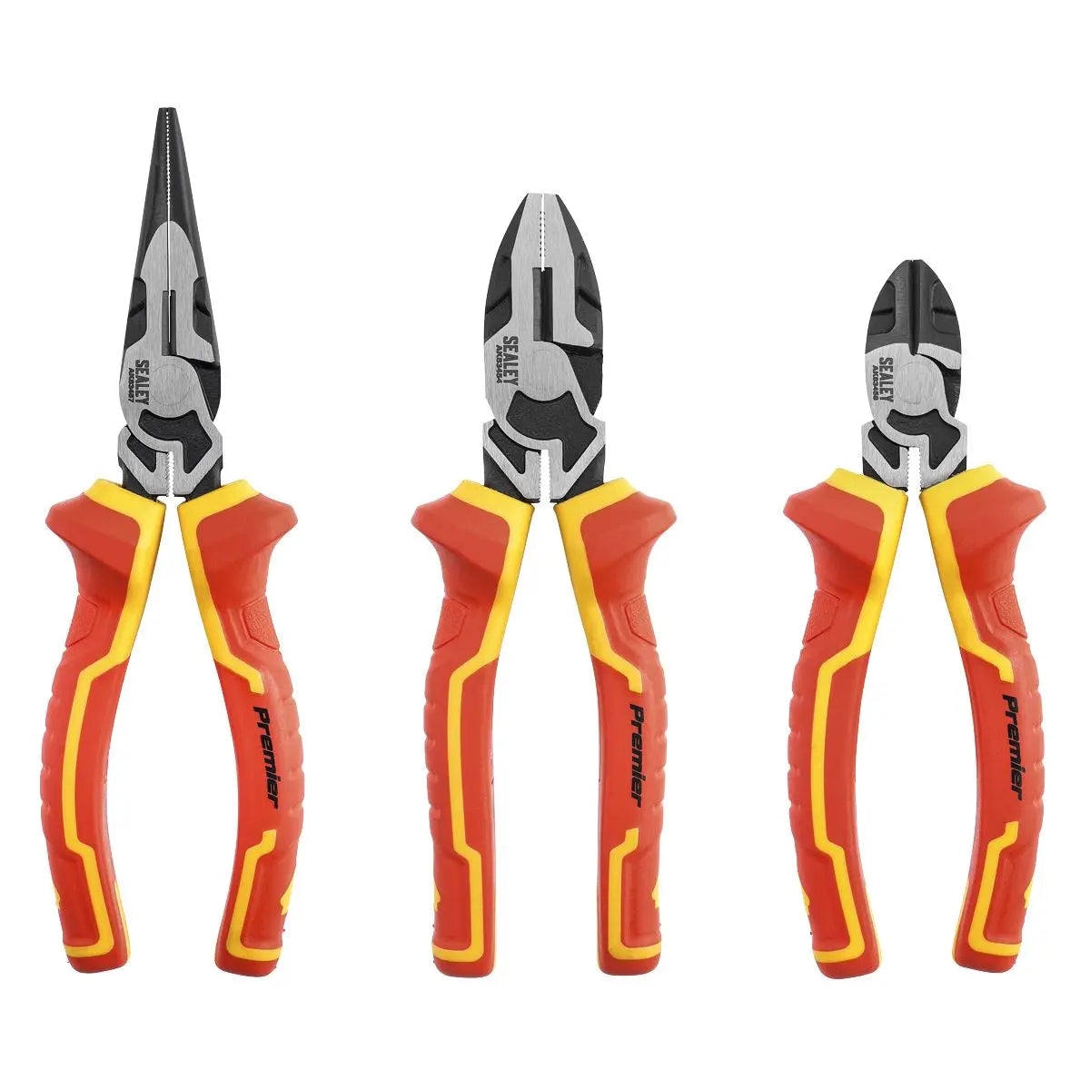 Sealey Premier High Leverage Pliers Set 3pc - VDE Approved White Rose Tools