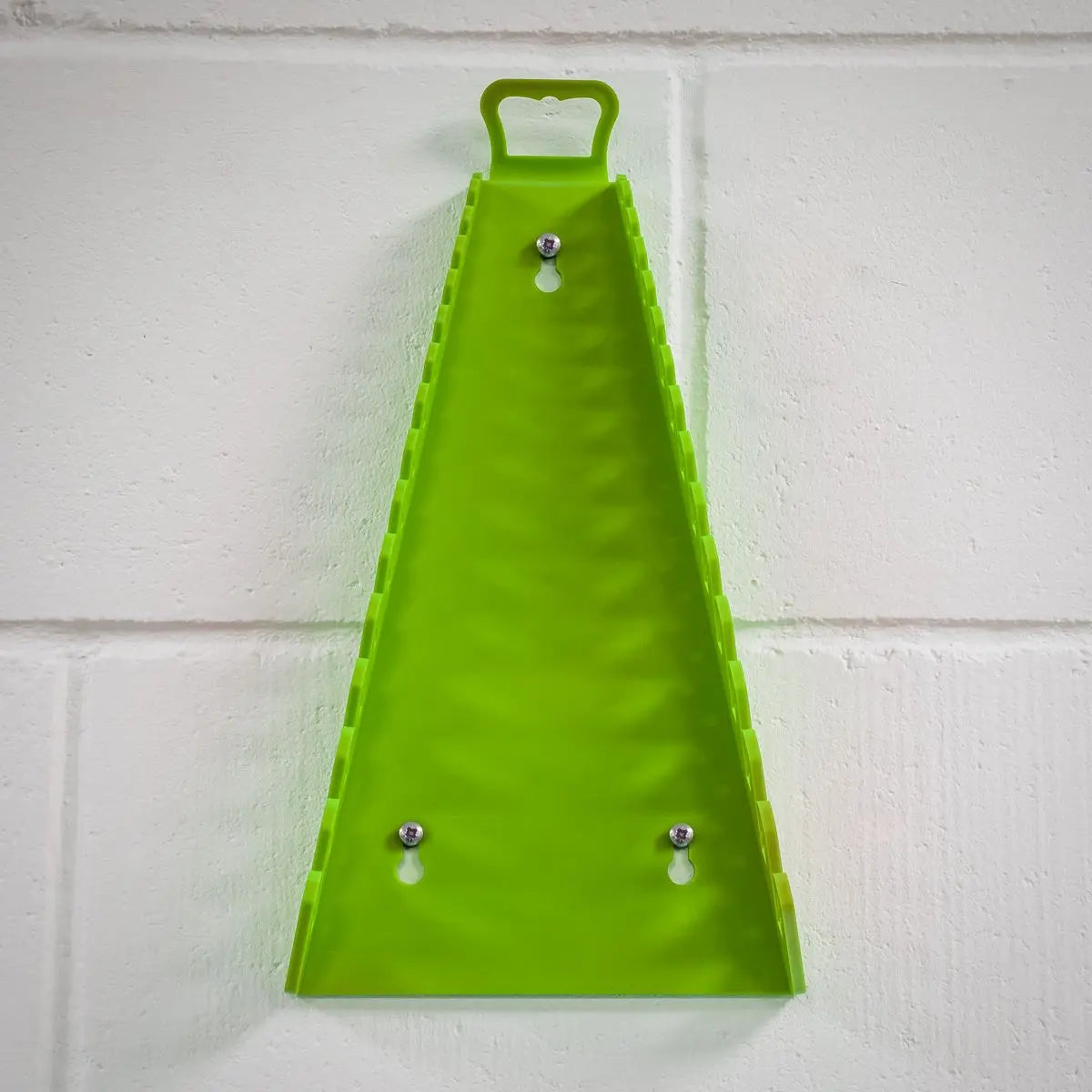 Sealey Premier High Visibility Green Reverse Spanner Rack 15 Capacity Hanging Toolbox