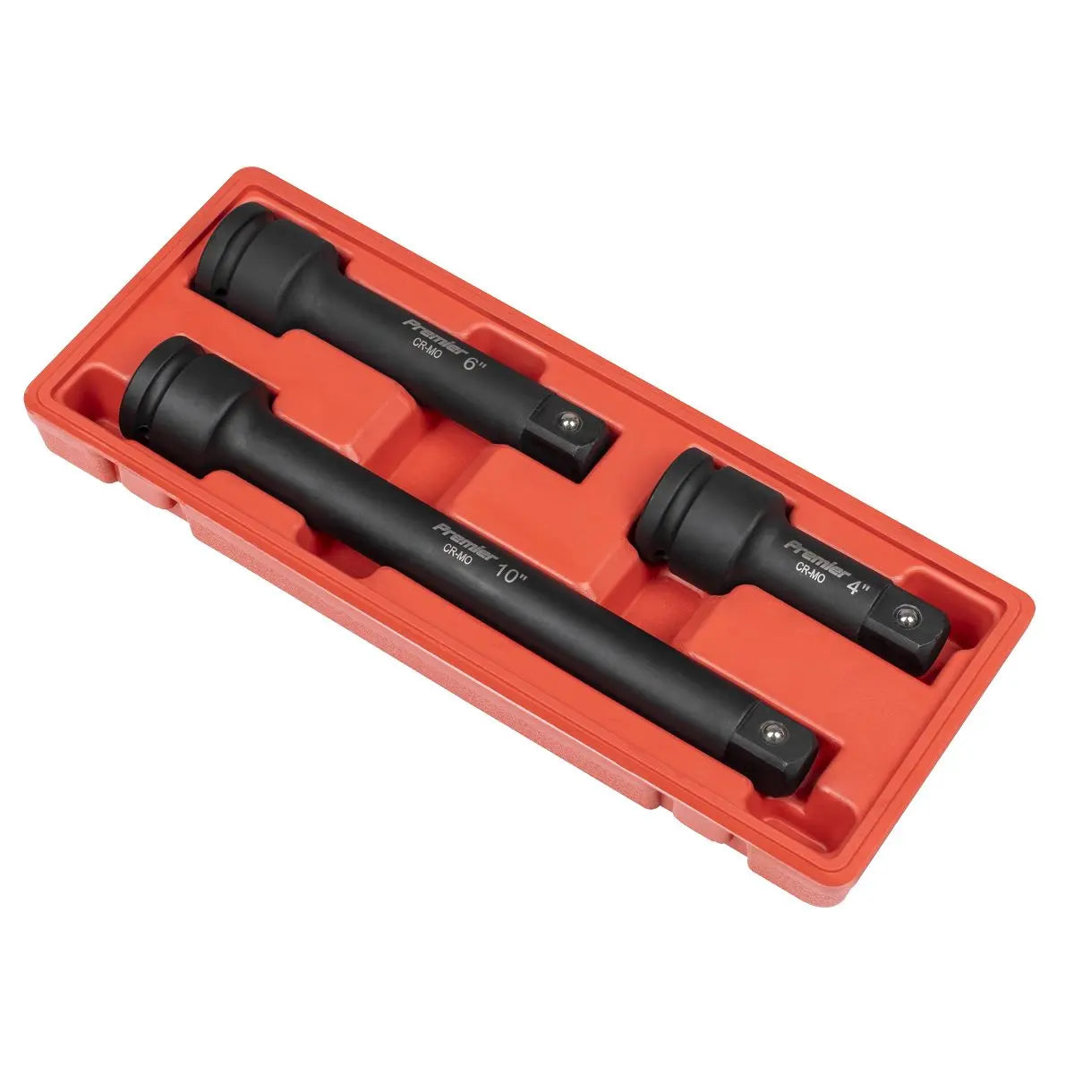 Sealey Premier Impact Extension Bar Set 3/4"Sq Drive 3pc White Rose Tools