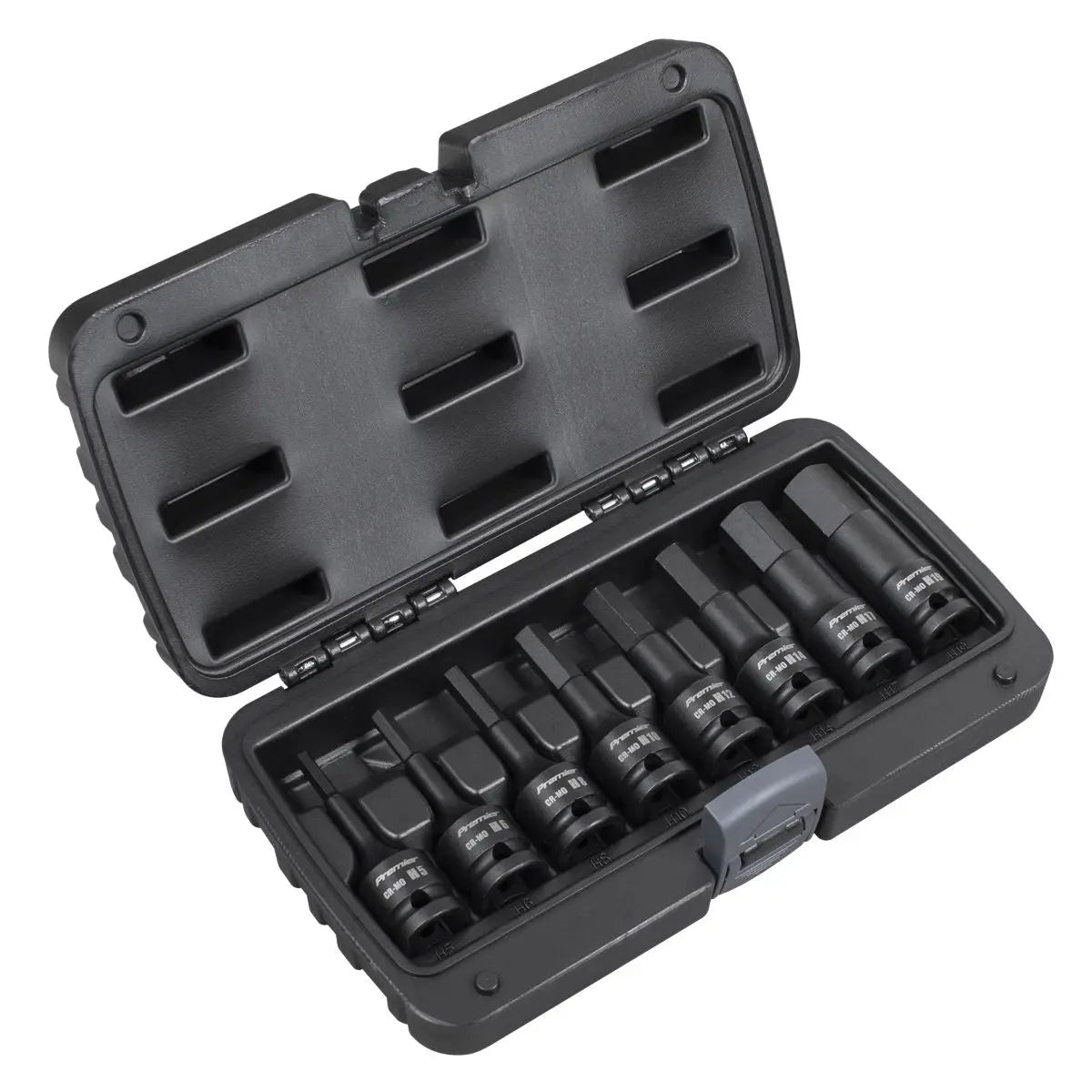 Sealey Premier Impact Hex Socket Bit Set 1/2"Sq Drive
