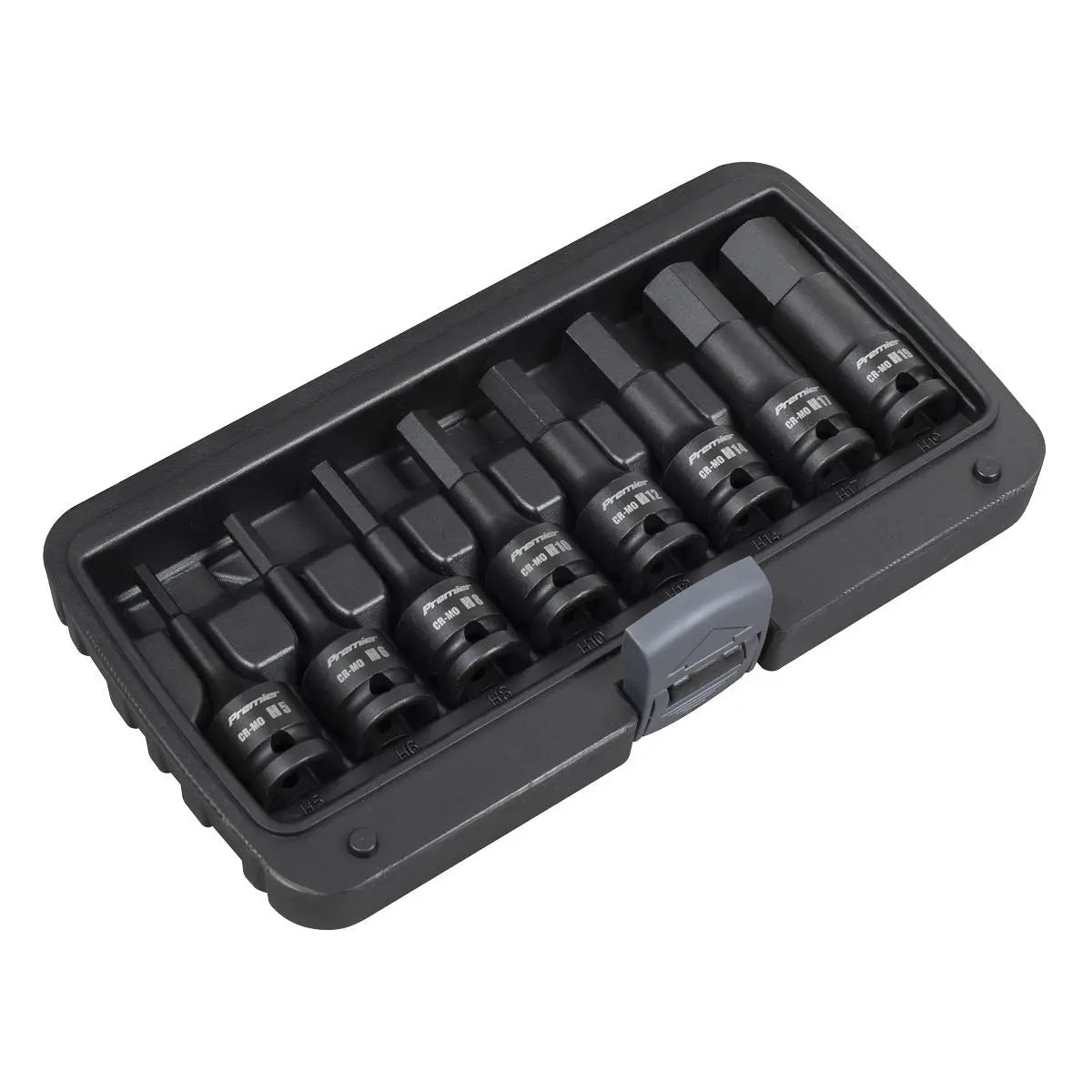 Sealey Premier Impact Hex Socket Bit Set 1/2"Sq Drive