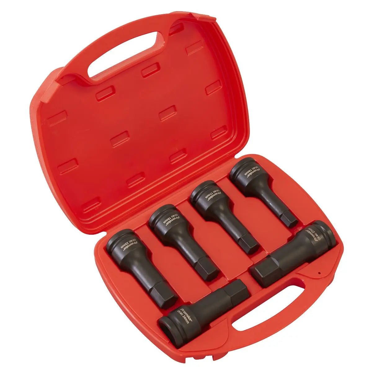 Sealey Premier Impact Hex Socket Bit Set 6pc 3/4"Sq Drive