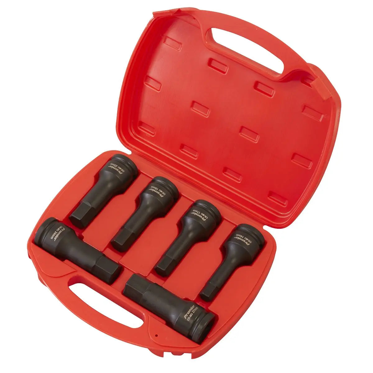 Sealey Premier Impact Hex Socket Bit Set 6pc 3/4"Sq Drive