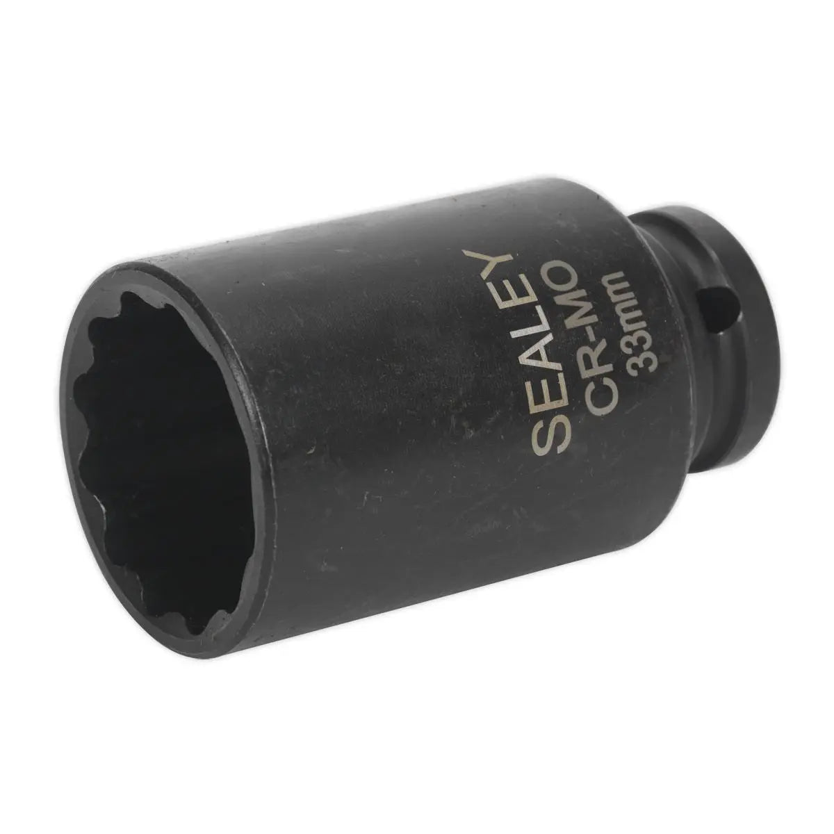 Sealey Premier Impact Socket 33mm Bi-Hex Deep 1/2"Sq Drive