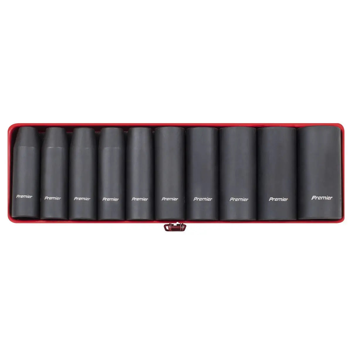 Sealey Premier Impact Socket Set 10pc 1/2"Sq Drive Deep Metric