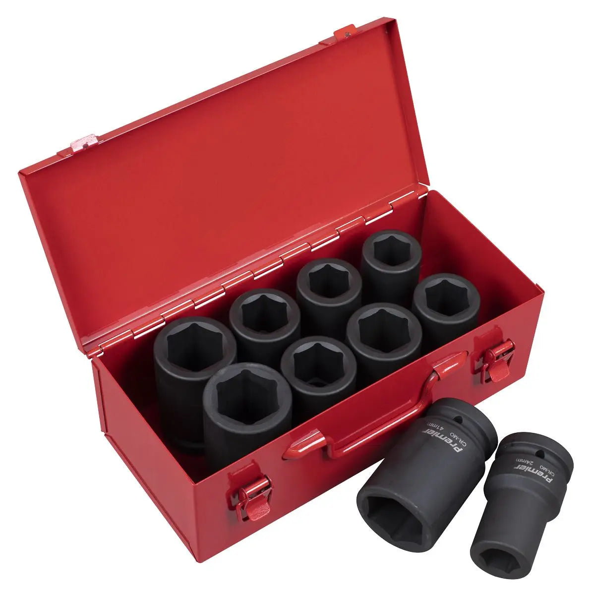 Sealey Premier Impact Socket Set 10pc Deep 1"Sq Drive Metric/Imperial