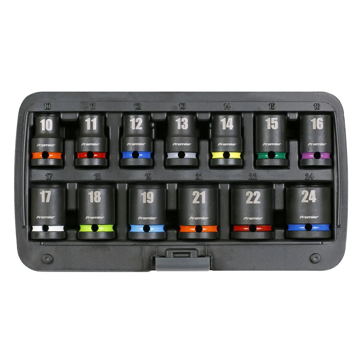 Sealey Premier Impact Socket Set 13pc 1/2"Sq Drive Metric