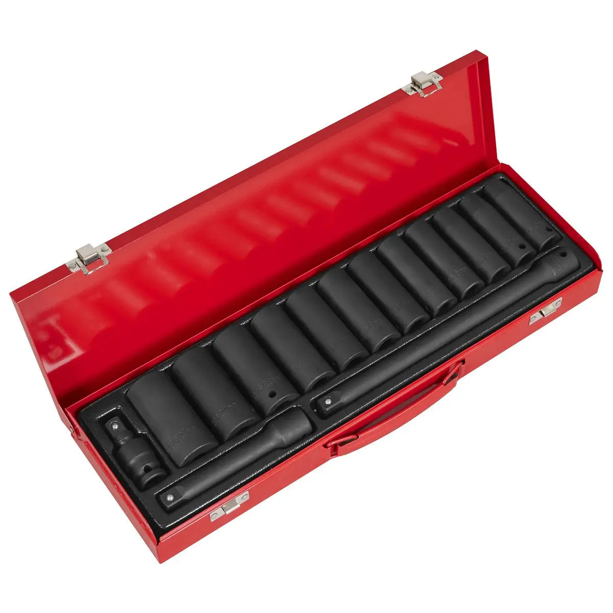Sealey Premier Impact Socket Set 15pc 1/2"Sq Drive Deep Metric