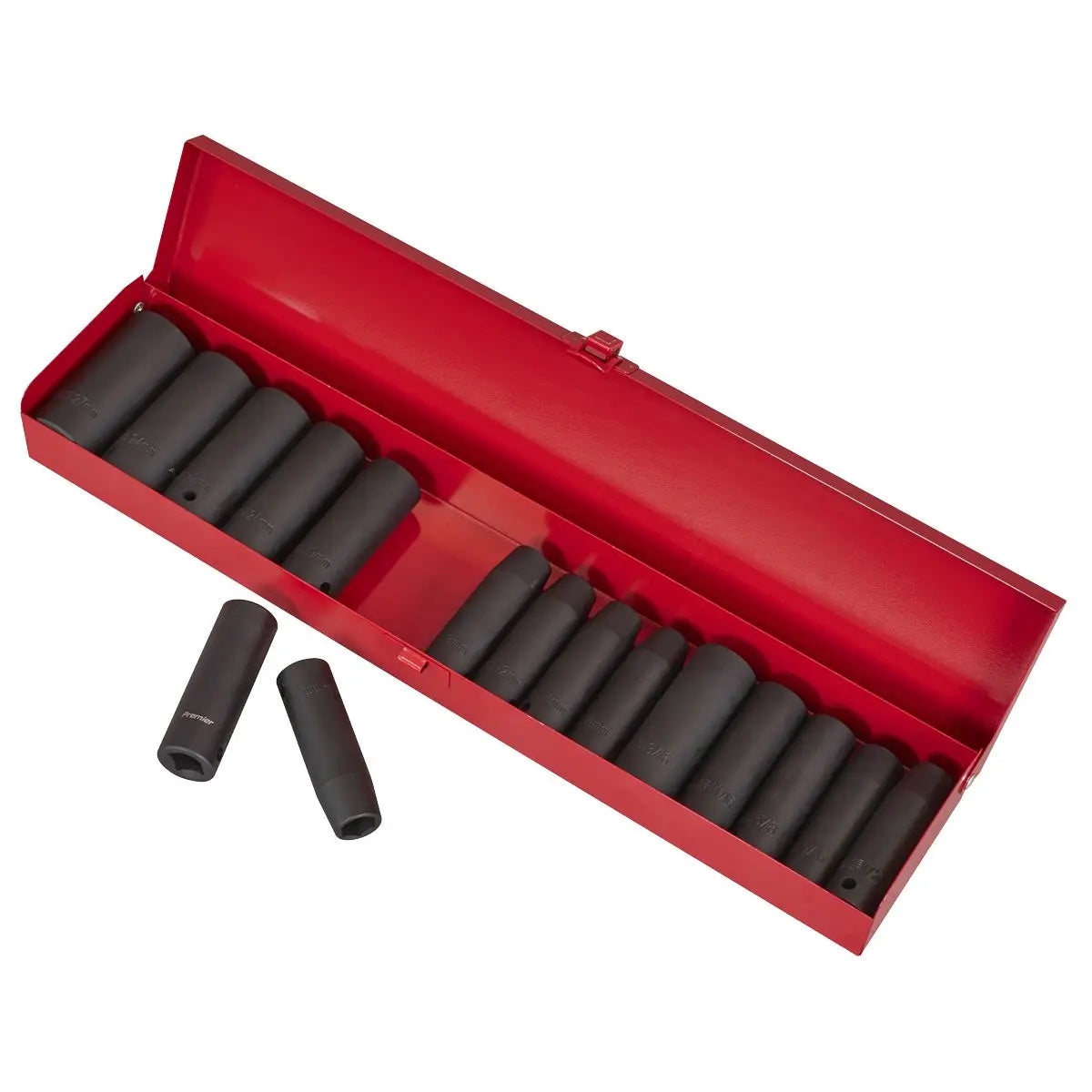 Sealey Premier Impact Socket Set 16pc Deep 1/2"Sq Drive Metric/Imperial