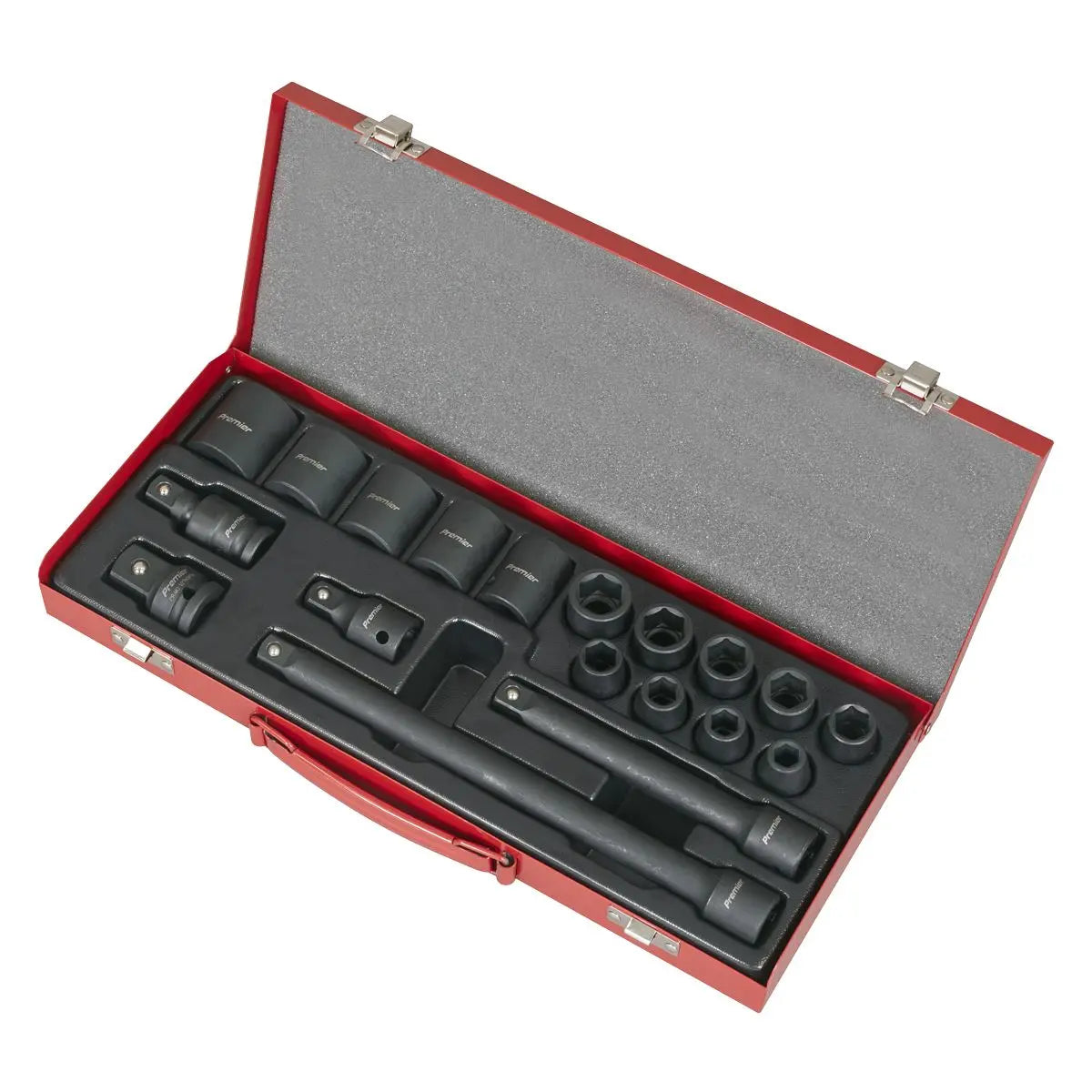 Sealey Premier Impact Socket Set 19pc 1/2"Sq Drive Metric