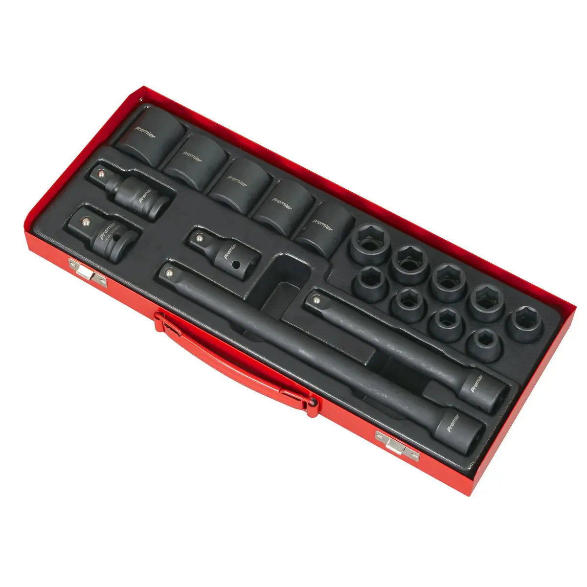 Sealey Premier Impact Socket Set 19pc 1/2"Sq Drive Metric