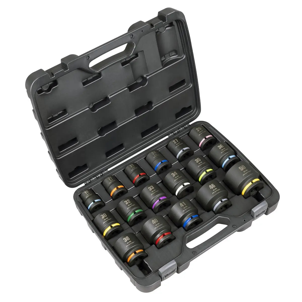 Sealey Premier Impact Socket Set 3/4"Sq Drive 17pc White Rose Tools