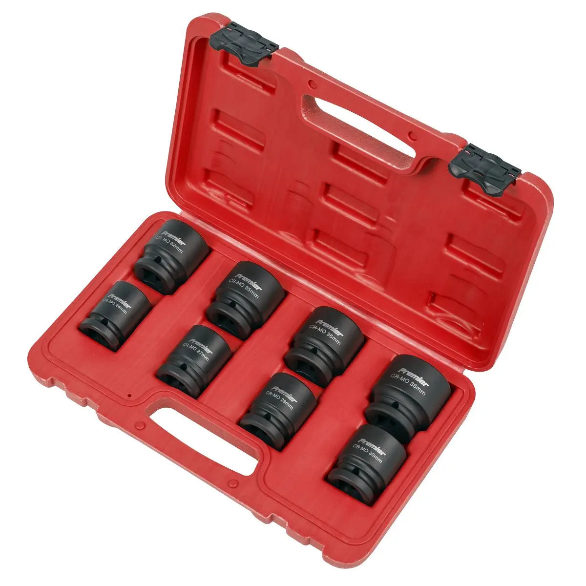 Sealey Premier Impact Socket Set 3/4"Sq Drive 8pc White Rose Tools