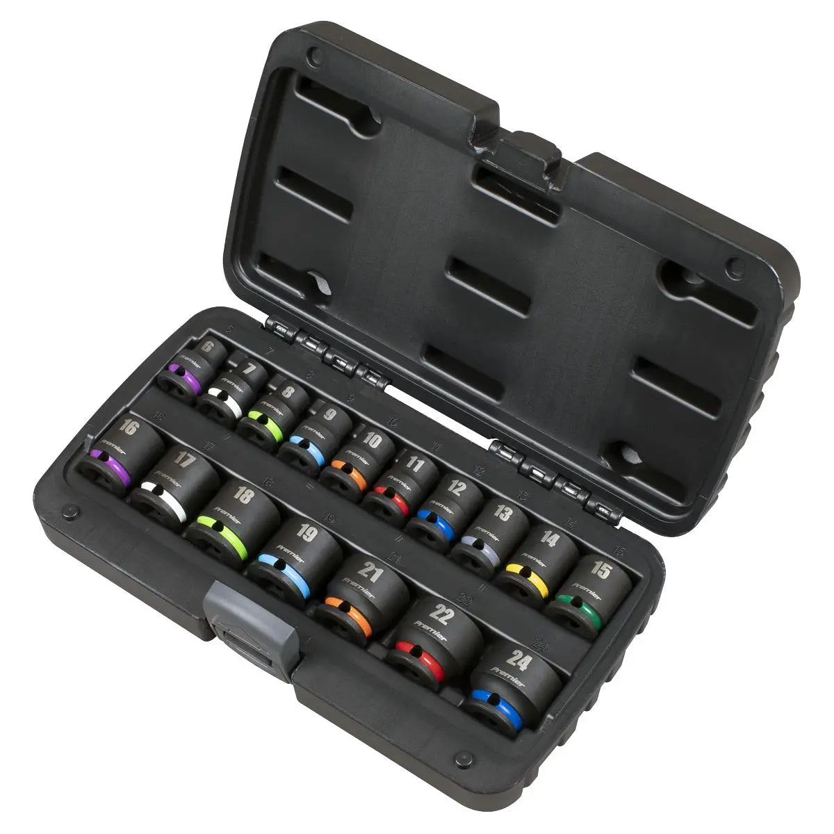 Sealey Premier Impact Socket Set 3/8"Sq Drive 17pc  White Rose Tools