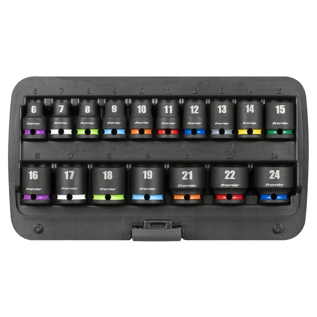 Sealey Premier Impact Socket Set 3/8"Sq Drive 17pc  White Rose Tools