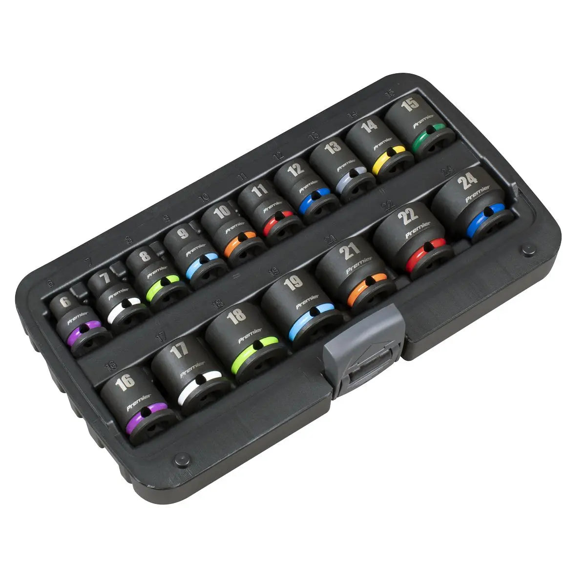 Sealey Premier Impact Socket Set 3/8"Sq Drive 17pc  White Rose Tools