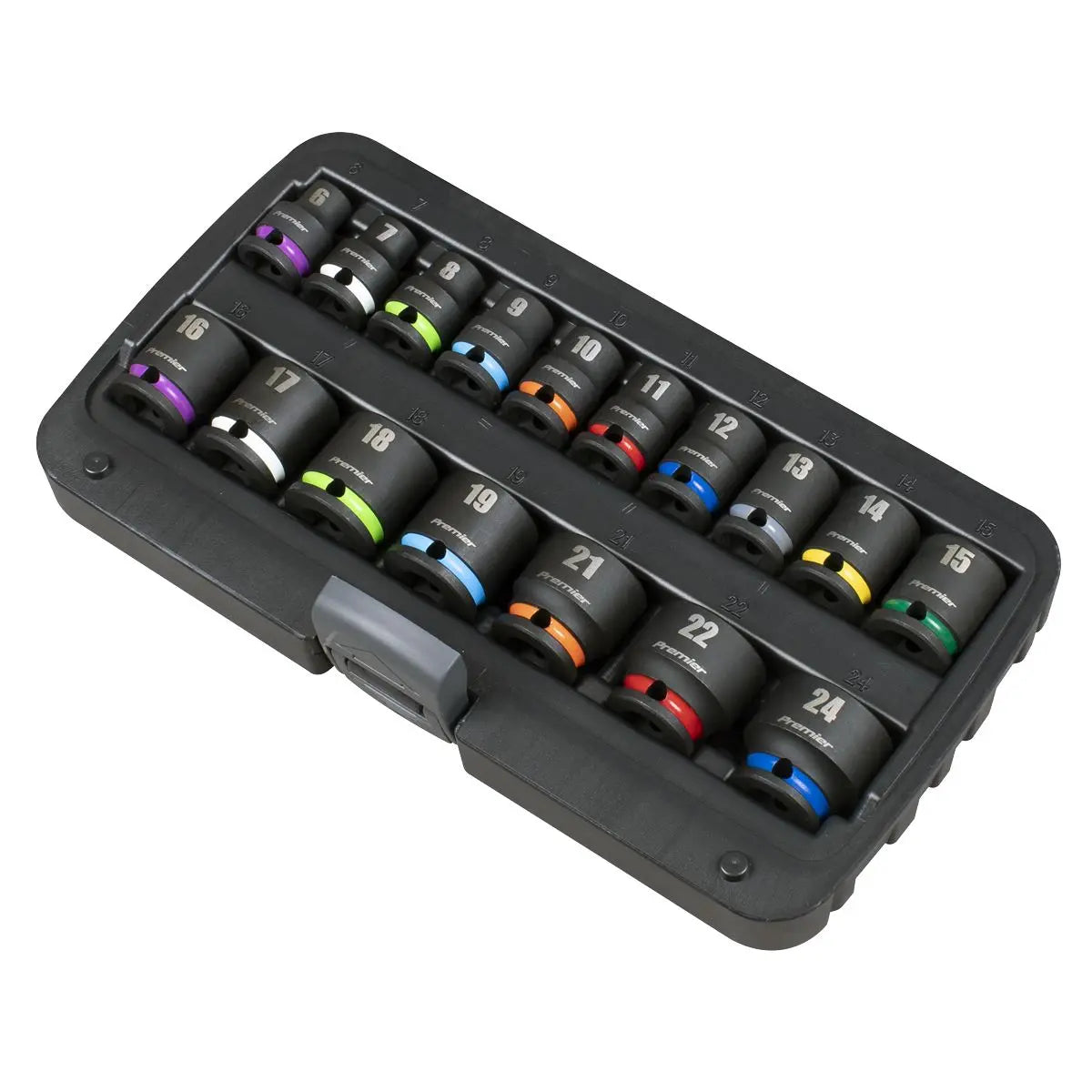 Sealey Premier Impact Socket Set 3/8"Sq Drive 17pc  White Rose Tools