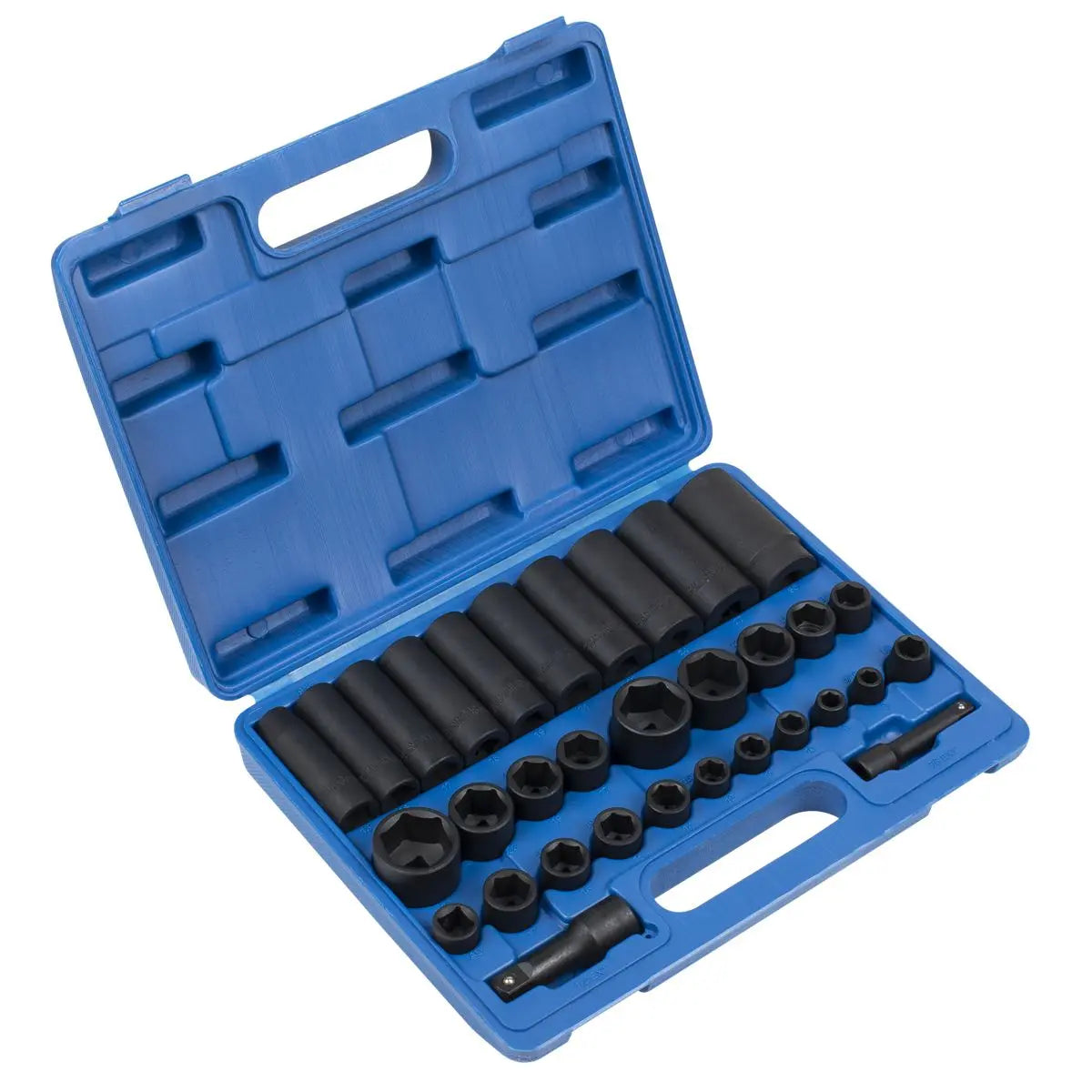 Sealey Premier Impact Socket Set 32pc Standard/Deep 3/8" & 1/2"Sq Drive Metric/Imperial