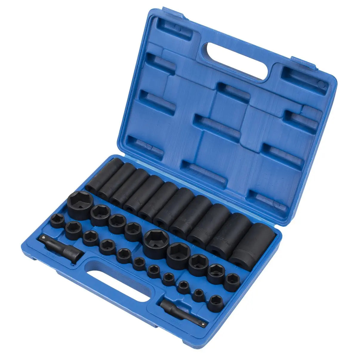 Sealey Premier Impact Socket Set 32pc Standard/Deep 3/8" & 1/2"Sq Drive Metric/Imperial