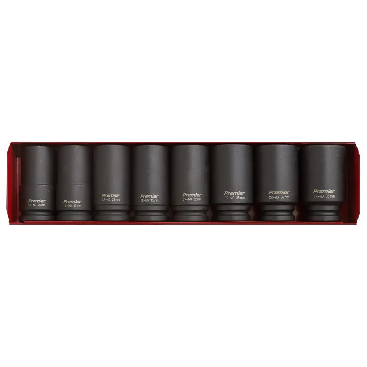 Sealey Premier Impact Socket Set 8pc 3/4"Sq Drive Deep Metric
