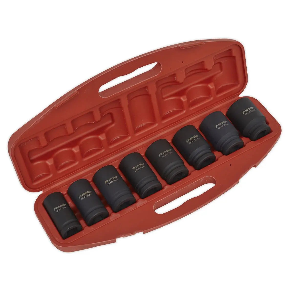 Sealey Premier Impact Socket Set 8pc Deep 3/4"Sq Drive Metric