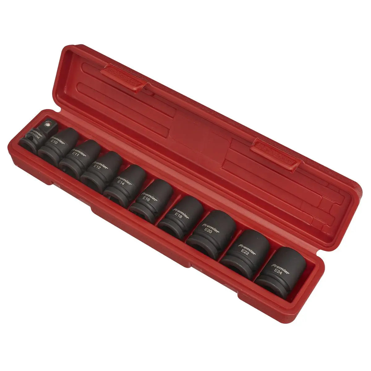 Sealey Premier Impact TRX-Star* Female Socket Set 10pc 1/2"Sq Drive