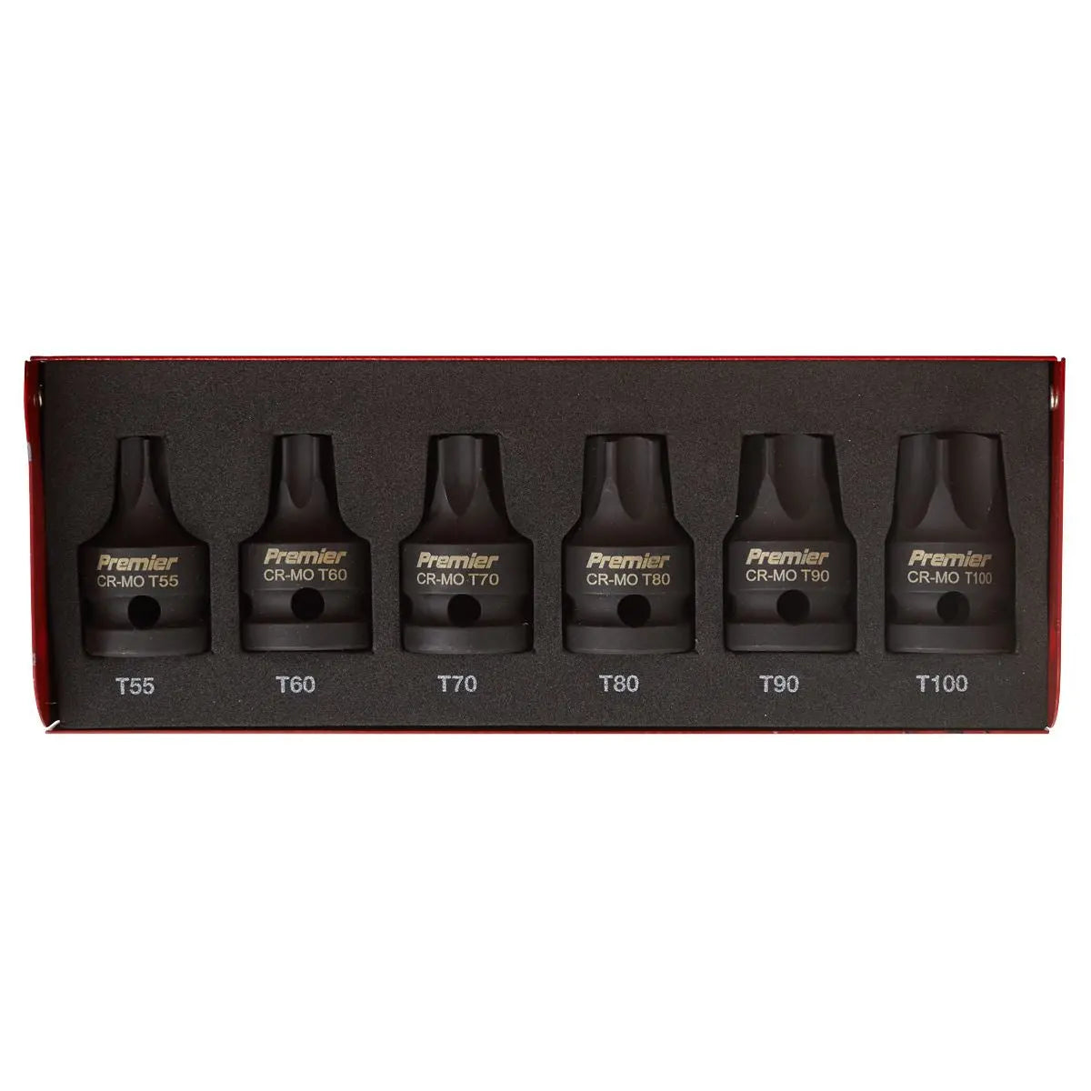 Sealey Premier Impact TRX-Star* Socket Bit Set 6pc 1/2"Sq Drive