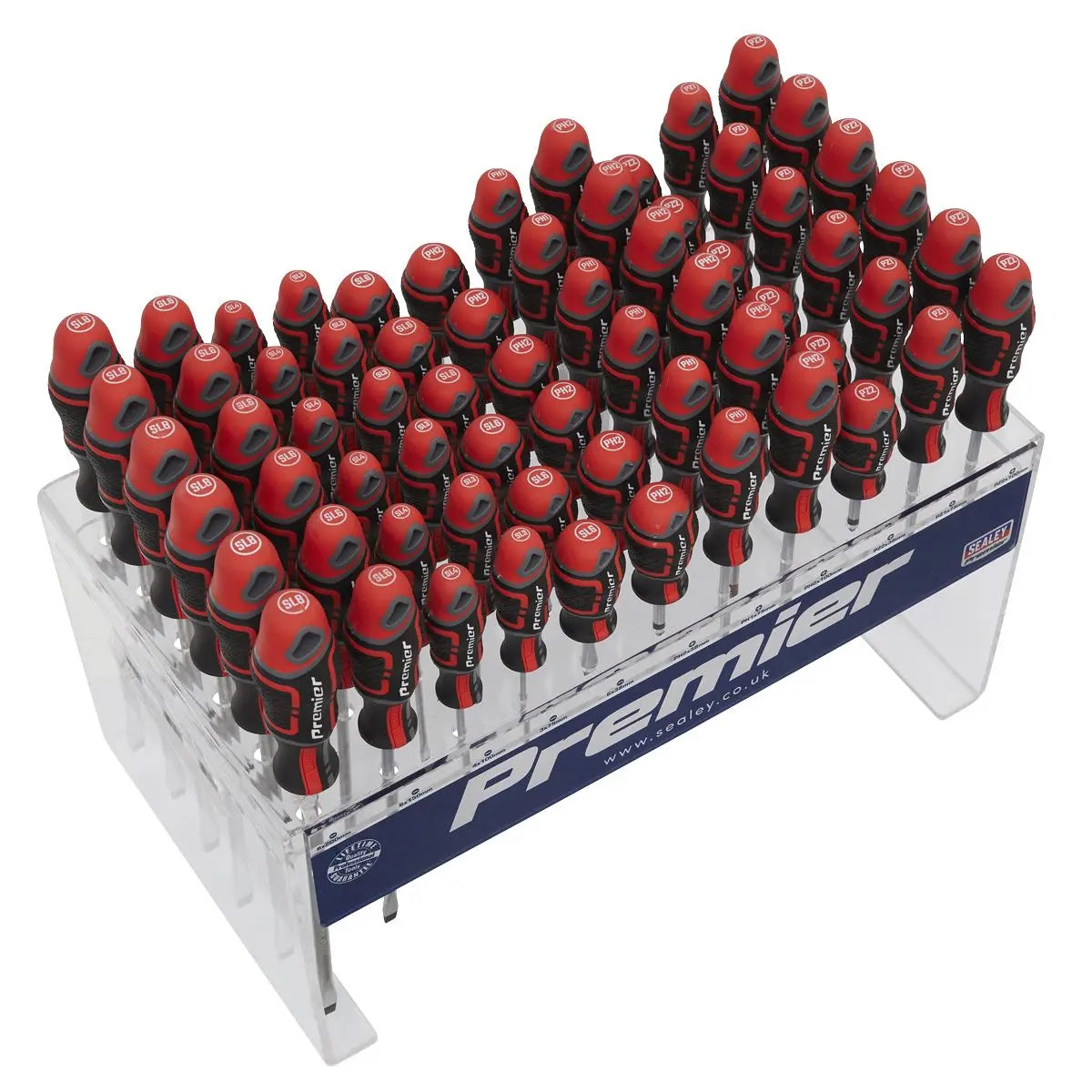 Sealey Premier Individual Screwdrivers GripMAX® 66pc Countertop Display