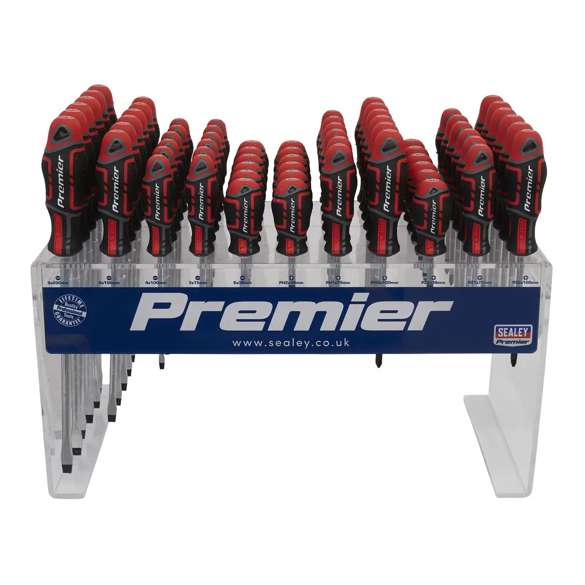 Sealey Premier Individual Screwdrivers GripMAX® 66pc Countertop Display
