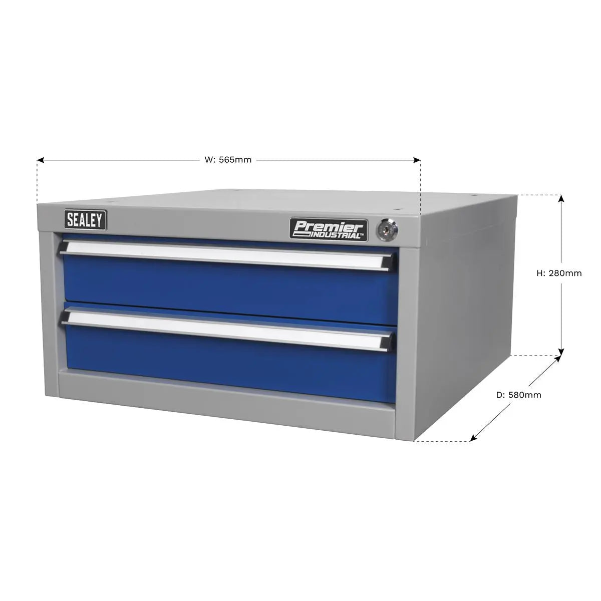 Sealey Premier Industrial Double Drawer Unit for API Series Workbenches  White Rose Tools