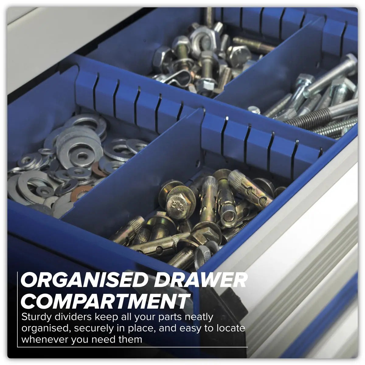 Sealey Premier Industrial Mobile Industrial Cabinet 5 Drawer  White Rose Tools