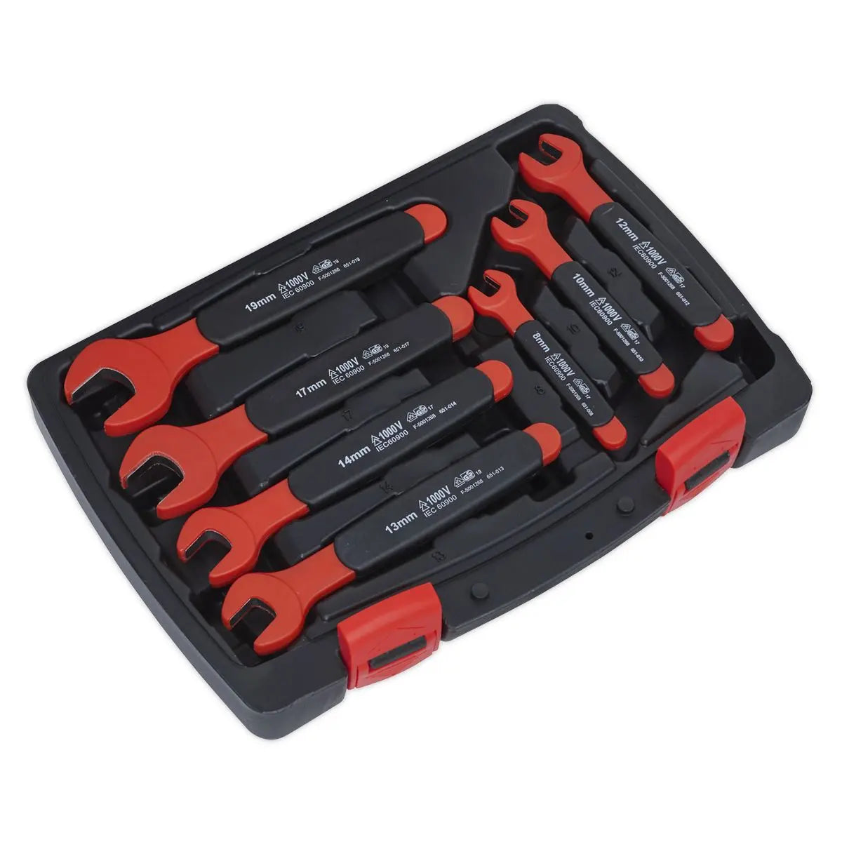 Sealey Premier Insulated Open-End Spanner Set 7pc VDE Approved