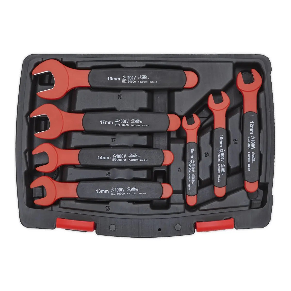 Sealey Premier Insulated Open-End Spanner Set 7pc VDE Approved
