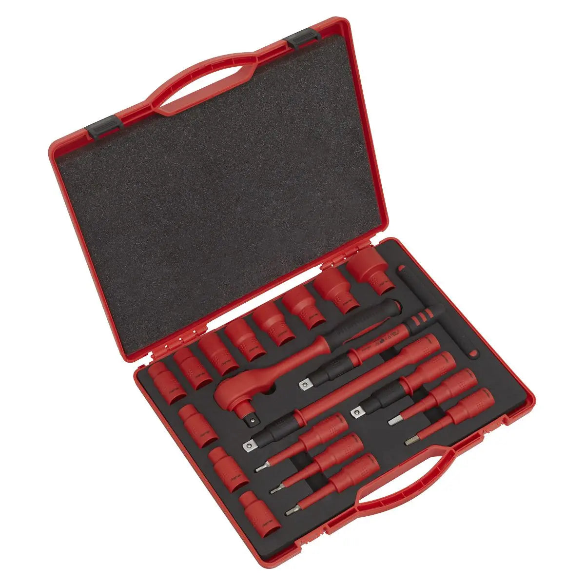 Sealey Premier Insulated Socket Set 20pc 1/2"Sq Drive WallDrive® VDE Approved