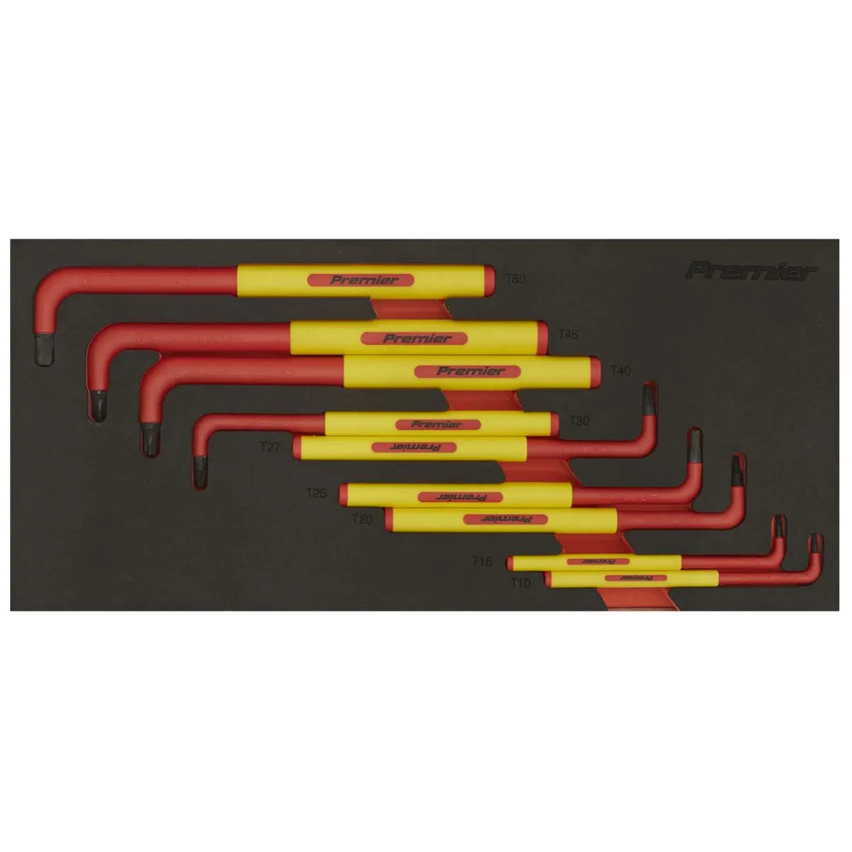 Sealey Premier Insulated TRX-Star* Key 9pc with Tool Tray - VDE Approved  White Rose Tools