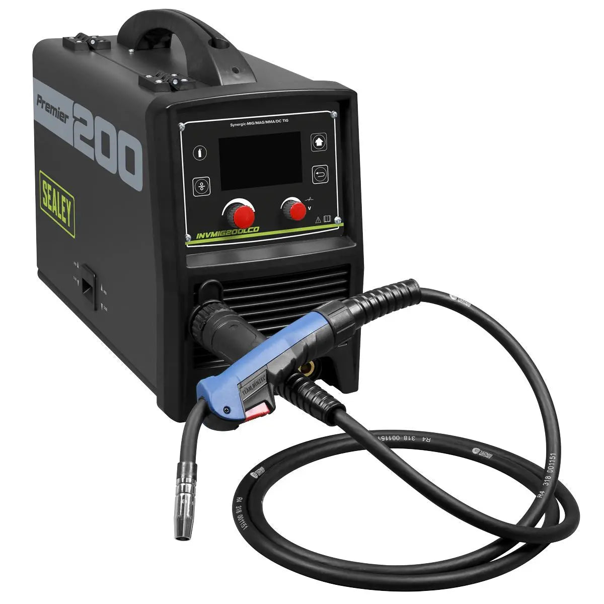 Sealey Premier Inverter Welder MIG, TIG & MMA 200A with LCD Screen