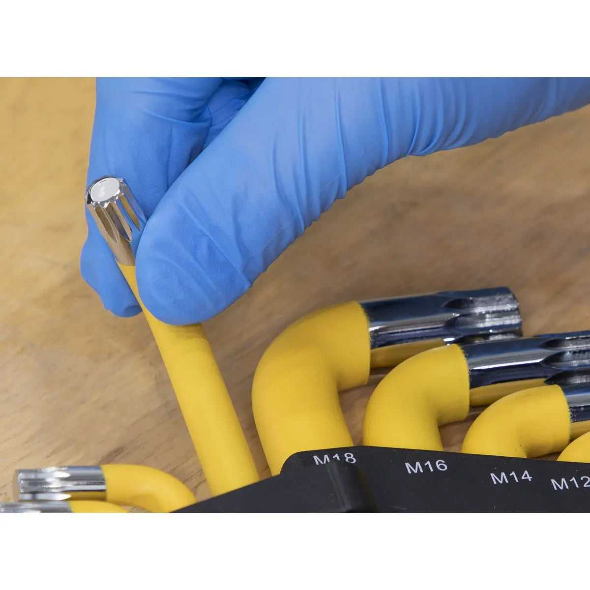 Sealey Premier Jumbo Spline Key Set 9 Piece Anti Slip M4-M18