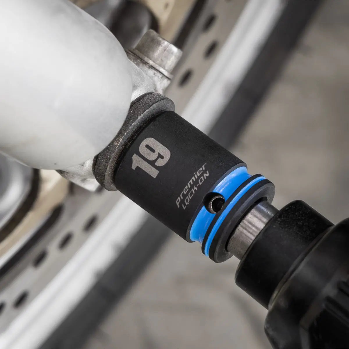 Sealey Premier Lock-On™ Impact Socket Set 13pc 1/2"Sq Drive 6pt Metric  White Rose Tools