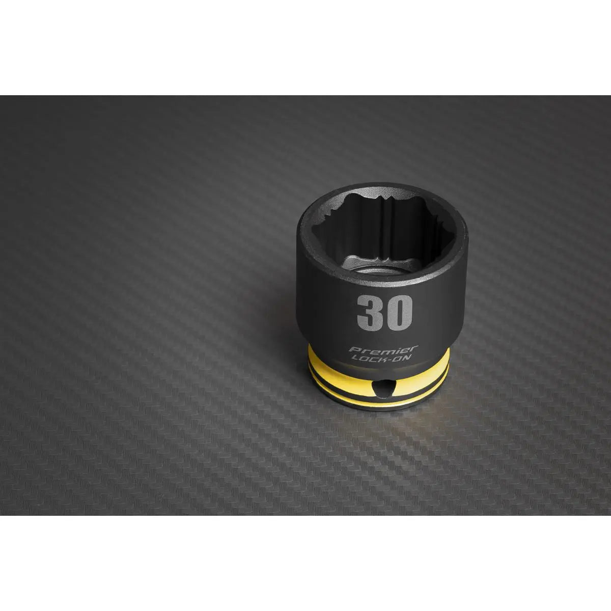 Sealey Premier Lock-On™ Standard & Deep Impact Socket Set 34pc 1/2"Sq Drive 6pt Metric  White Rose Tools