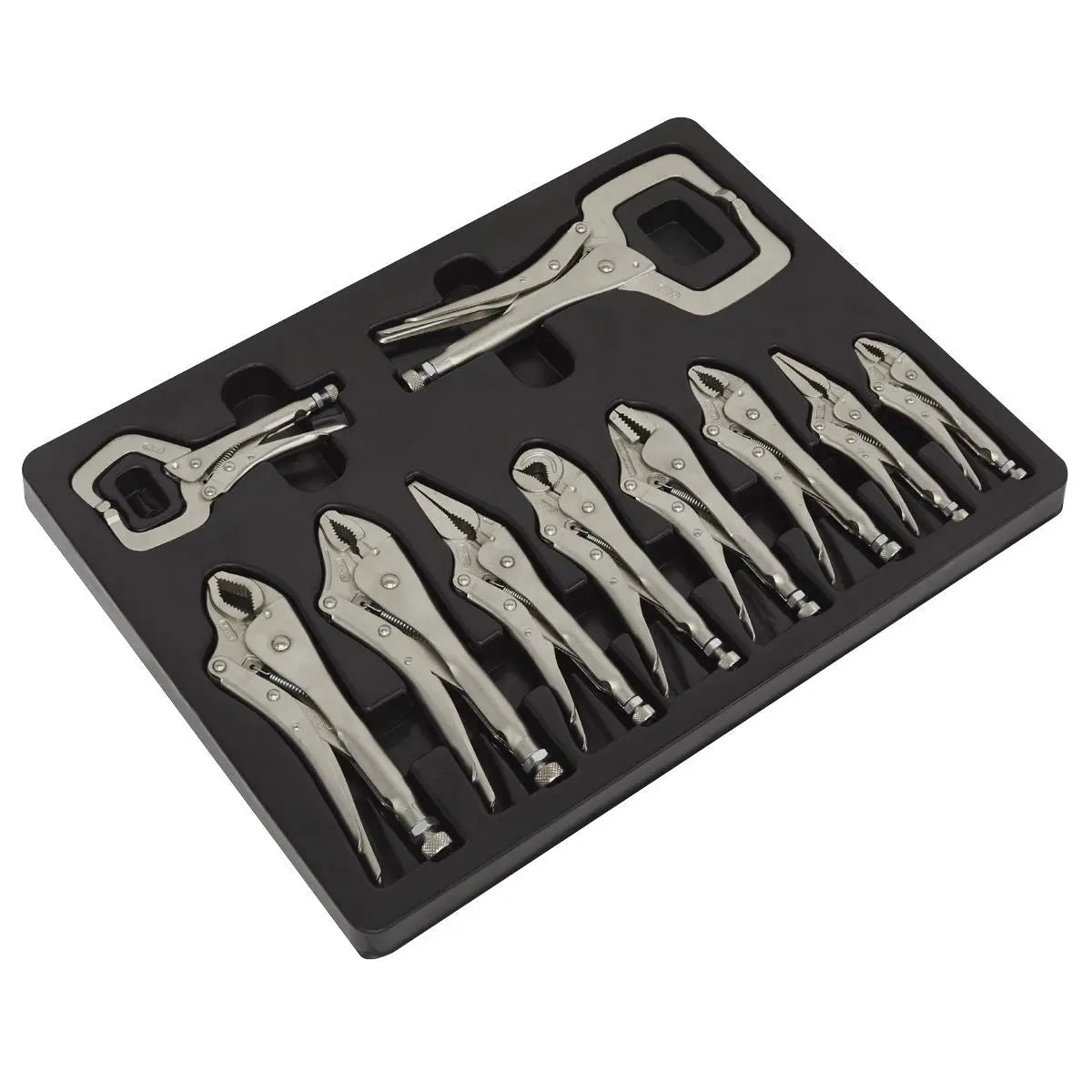 Sealey Premier Locking Pliers Set 10 Piece in Tray