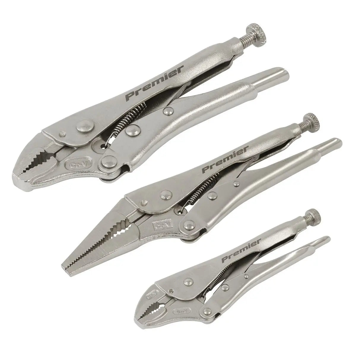 Sealey Premier Locking Pliers Set 3pc  White Rose Tools