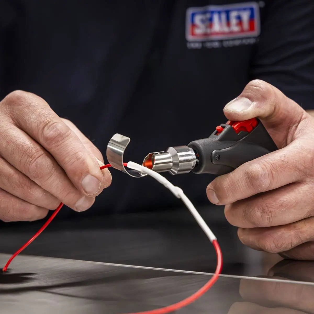 Sealey Premier Micro Butane Hot Air Blower/Heating Torch, Heat Shrink Tube White Rose Tools