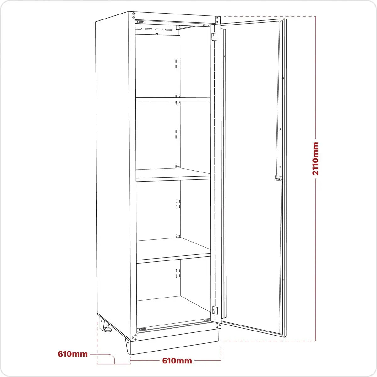 Sealey Premier Modular Full Height Floor Cabinet 2110mm - Heavy-Duty White Rose Tools