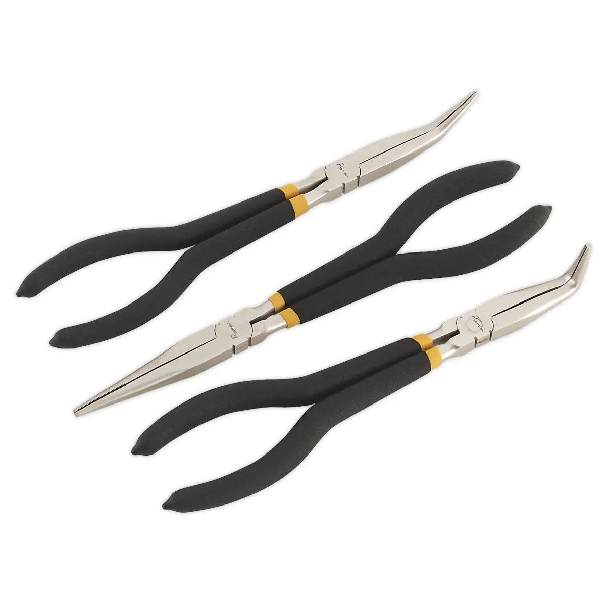 Sealey Premier Needle Nose Pliers Set 3pc 280mm Ni-Fe Finish