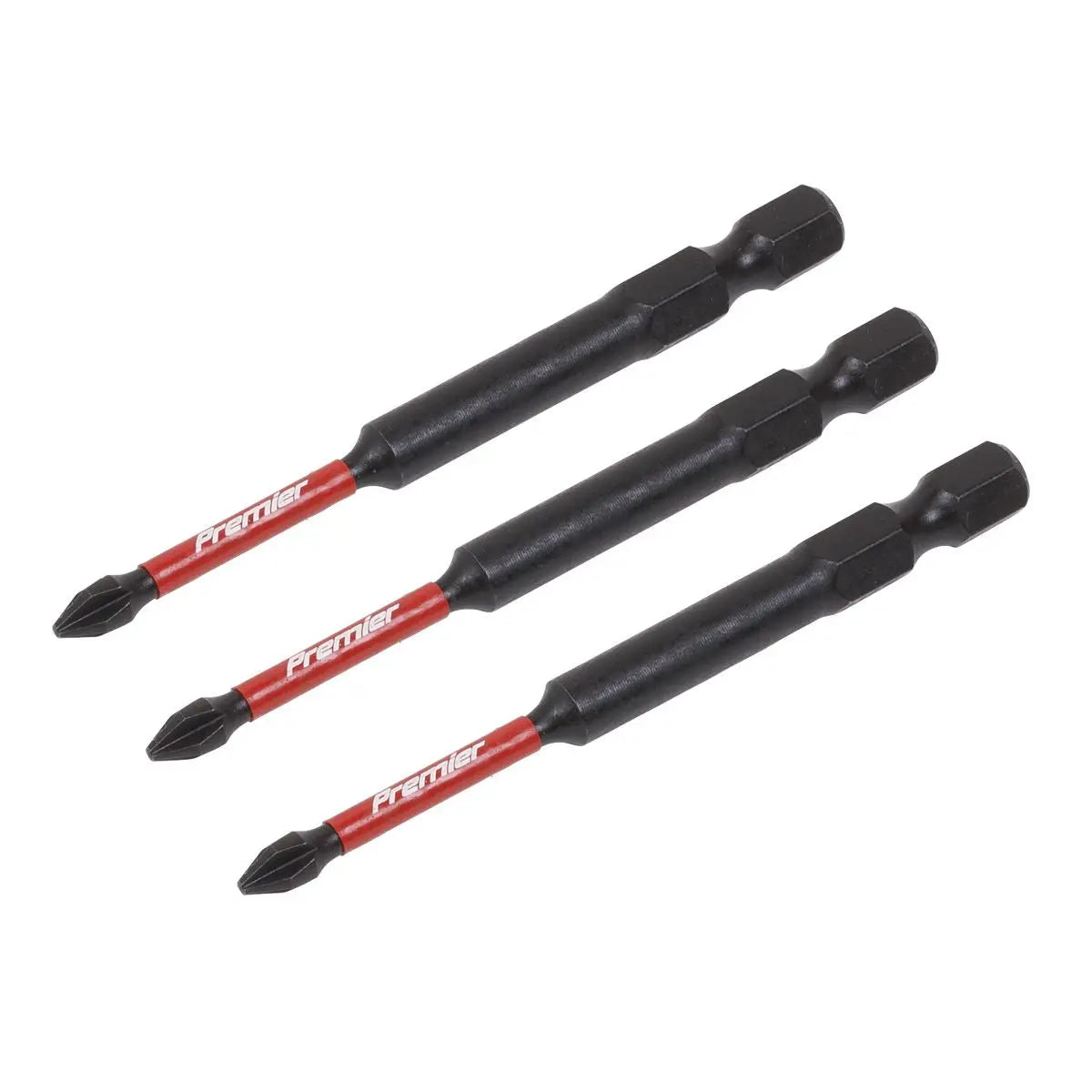 Sealey Premier Phillips #1 Impact Power Tool Bits 75mm - 3pc